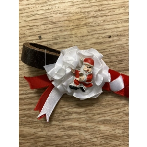 Elico Christmas santa browband. BNWT. Cob size. Brown leather