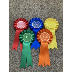 1st to 5th one tier rosettes. 50mm centres.