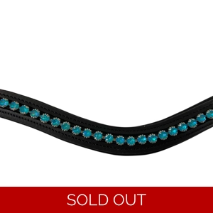 Signature wave turquoise browband. Black. Full. BNWT