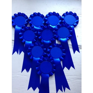 10 blank centres single tier rosettes. 50mm centres