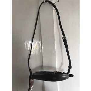 Shires Padded Leather Cavesson Noseband. Black. Pony size. BNWT