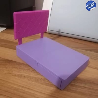 Dolls House 1/12 Scale 3D Printed Divan Double Bed Dolls House 1/12 Scale 3D Printed Divan Double Bed