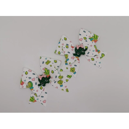 Girls Cactus Hair Bow Set Girls Cactus Hair Bow Set