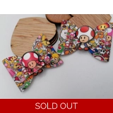 Super Mario Toad & Toadette Hair Bow Set