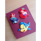 Little Mermaid 3 Piece Pin Badge Set