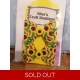 Sunflower Hair Bow Set