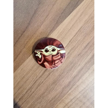 Stars Wars Mandalorian Grogu Round Pin Badge