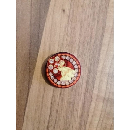 Disney Beauty & Beast Belle Single Round Pin Badge