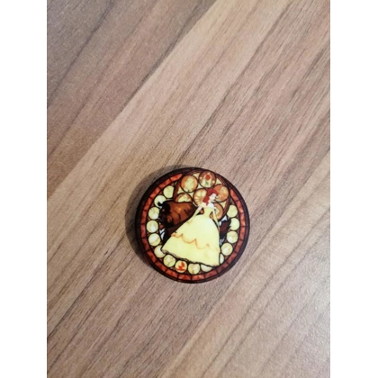 Disney Beauty & Beast Single Round Pin Badge