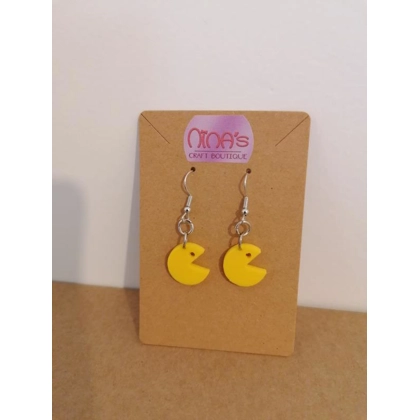 Pac Man ( Pac Man ) 3D Printed Earrings Set Pac Man ( Pac Man ) 3D Printed Earrings Set
