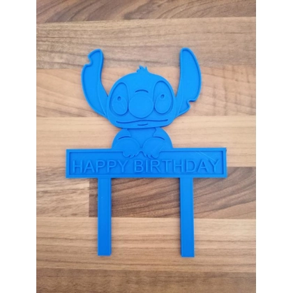 Disney Stitch Cake Topper 3D Printed Disney Stitch Cake Topper 3D Printed
