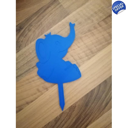 Baby Boy Elephant Baby Shower 3D Printed Cake Topper Baby Boy Elephant Baby Shower 3D Printed Cake Topper