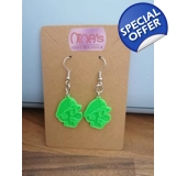 Super Mario Luigi 3D Printed Earrings ..
