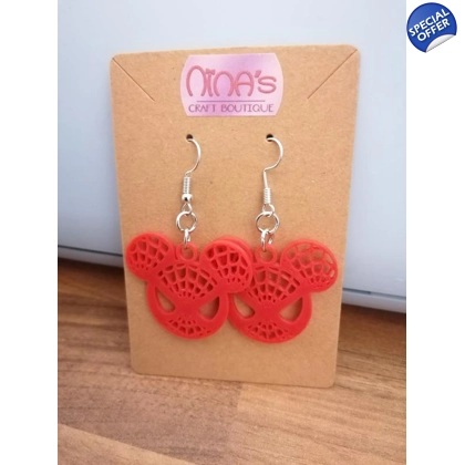 Disney Mickey Mouse / Spiderman 3D Printed Earrings Set Disney Mickey Mouse / Spiderman 3D Printed Earrings Set
