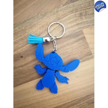 Disney Stitch ARTICULATED FLEXI 3D Printed Keyring Disney Stitch ARTICULATED FLEXI 3D Printed Keyring