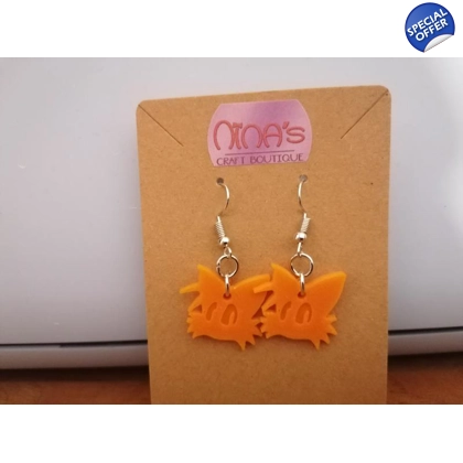 Sonic the Hedgehog Tails 3D Printed Earrings Set Sonic the Hedgehog Tails 3D Printed Earrings Set