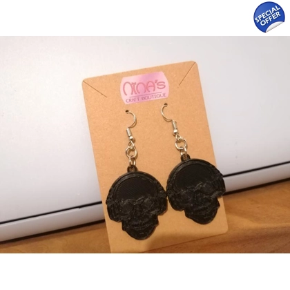 Halloween Skull Headphones 3D Printed Earrings Set Halloween Skull Headphones 3D Printed Earrings Set