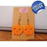 Halloween Pumpkin Skull 3D Printed Ear..