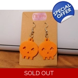 Halloween Pumpkin Skull 3D Printed Ear..