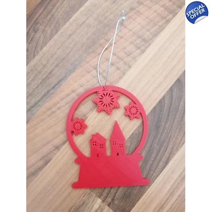 Christmas Globe Tree Hanging Decoration 3D Printed Christmas Globe Tree Hanging Decoration 3D Printed