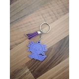 Axolotl Design 1 3D Printed Keyring