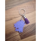 Axolotl Design 2 3D Printed Keyring
