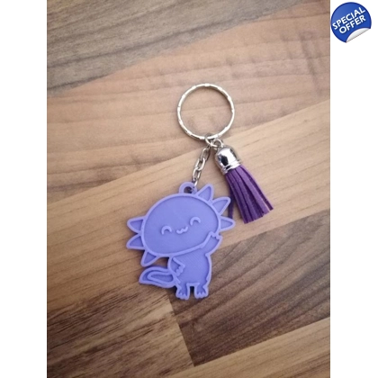 Axolotl Design 2 3D Printed Keyring Axolotl Design 2 3D Printed Keyring