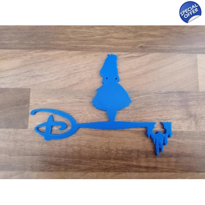 Disney Alice In Wonderland 3D Printed Key ( BLUE ) Disney Alice In Wonderland 3D Printed Key ( BLUE )