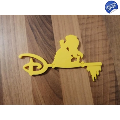 Disney Beauty & Beast 3D Printed Key Disney Beauty & Beast 3D Printed Key