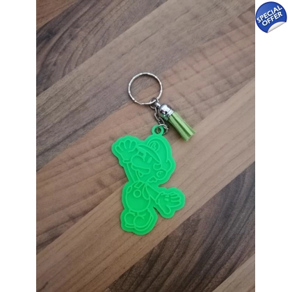 Super Mario Luigi 3D Printed Keyring Super Mario Luigi 3D Printed Keyring
