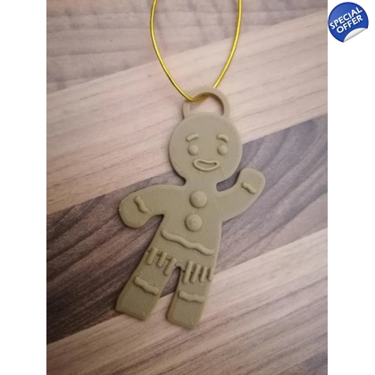 Shrek Gingerbread 3D Printed Hanging Decoration Shrek Gingerbread 3D Printed Hanging Decoration