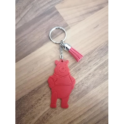 Disney Winnie The Pooh 3D Printed Keyring ( RED )