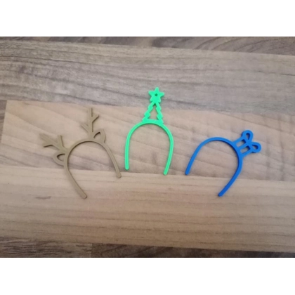 Barbie Christmas 3 Piece 3D Printed Dolls Headband Set