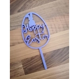 Easter Happy Easter Purple 3D Cake Top..