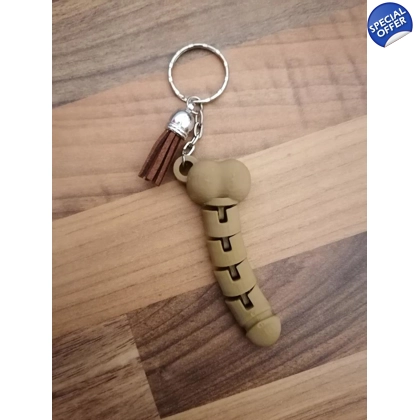 Articulated Penis 3D Printed Keyring