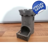 Castle Dice Tower 3D Printed With Dice