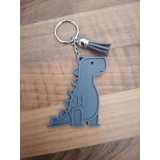 Dinosaur Grey 3D Printed Keyring