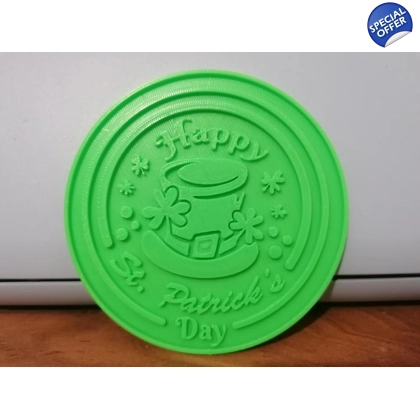 St Patricks Day 3D Printed Coaster St Patricks Day 3D Printed Coaster