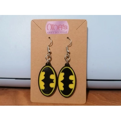 Batman 3D Printed Earrings Set