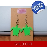 Turtle Silhouette 3D Printed Earrings ..