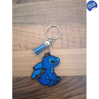 Disney Stitch Cute Sitting Facing Right 3D Printed Keyring Disney Stitch Cute Sitting Facing Right 3D Printed Keyring