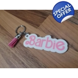 Barbie Logo 3D Printed Keyring