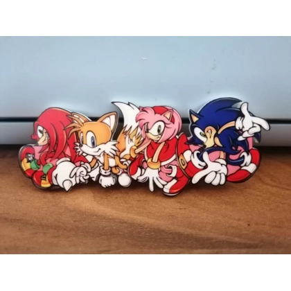 Sonic the Hedgehog Sonic Tails Knuckles Amy Hair Clip Sonic the Hedgehog Sonic Tails Knuckles Amy Hair Clip