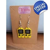 Gameboy Yellow Retro 3D Printed Earrin..
