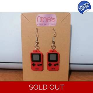 Gameboy Red Retro 3D Pr..