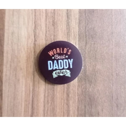 World's Best Daddy Ever Father Day Round Single Pin Badge World's Best Daddy Ever Father Day Round Single Pin Badge