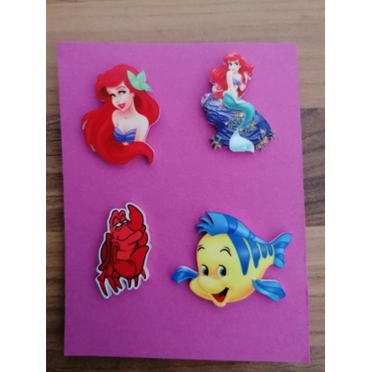 Disney The Little Mermaid 4 Piece Pin Badge Set Disney The Little Mermaid 4 Piece Pin Badge Set