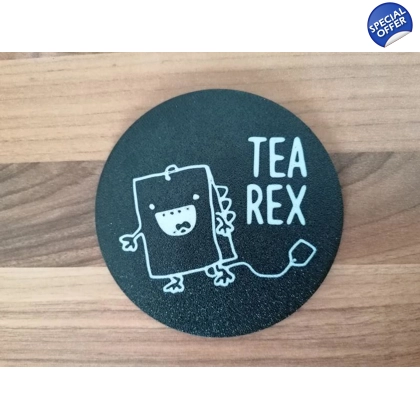 Tea Rex Dinosaur Teabag 3D Printed Mugs Drinks Coaster