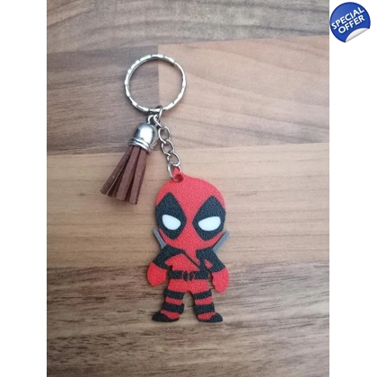Deadpool Standing Marvel Comics 2 Sided 3D Printed Keychain Keyring