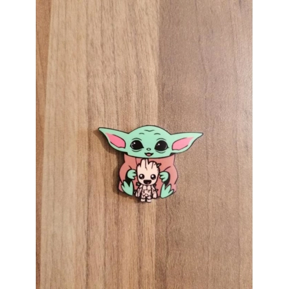 Disney Star Wars Baby Grogu /Marvel Groot Single Pin Badge